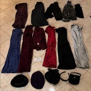 HOLIDAY Little girls size 6/7 vintage 00s Velvet Dresses,pants, tops,hats,purse